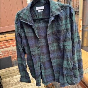 Urban Outfitters Teal and Navy Plaid Shirt